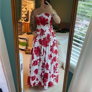 Abercrombie & Fitch Strapless Drop-Waist Maxi Dress XS